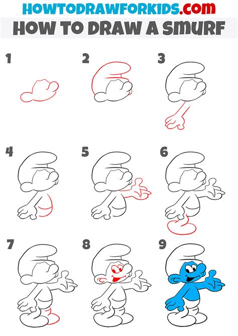 How To Draw a Smurf .